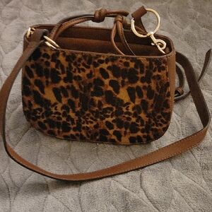 Leopard Print Brown Vince Camuto Crossbody Bag